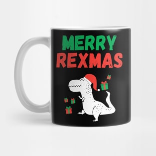 Merry Rexmas Santa Trex Dino Toddler Boys Christmas Mug